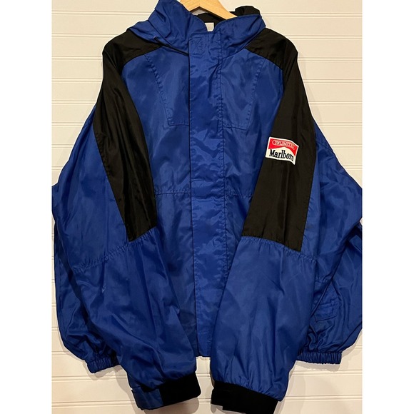 Vintage 90s Marlboro hooded wind breaker - Picture 4 of 4